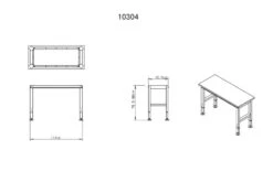 HBM Werkbank Met Massief Houten Blad, In Hoogte Verstelbaar, 122 Cm 17 HBM Werkbank Met Massief Houten Blad, In Hoogte Verstelbaar, 122 Cm -Makita winkel 10304 frame maten.jpg 1200x600 0feb5ebc88