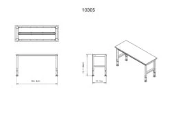 HBM Werkbank Met Massief Houten Blad, In Hoogte Verstelbaar, 152 Cm 17 HBM Werkbank Met Massief Houten Blad, In Hoogte Verstelbaar, 152 Cm -Makita winkel 10305 frame maten.jpg 1200x600 e916cebc88