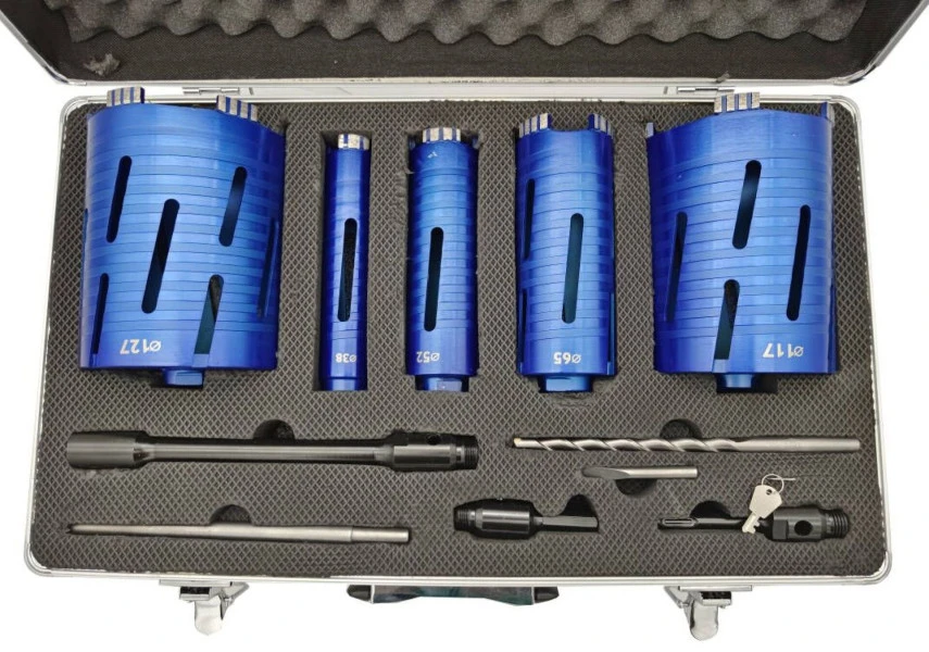 HBM 11 Delige Professionele Diamantborenset 38 / 52 / 65 / 117 / 127 Mm 1 HBM 11 Delige Professionele Diamantborenset 38 / 52 / 65 / 117 / 127 Mm