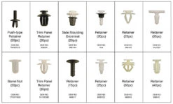 HBM Assortiment Bekleding Clips Voor Peugeot 345 Delig