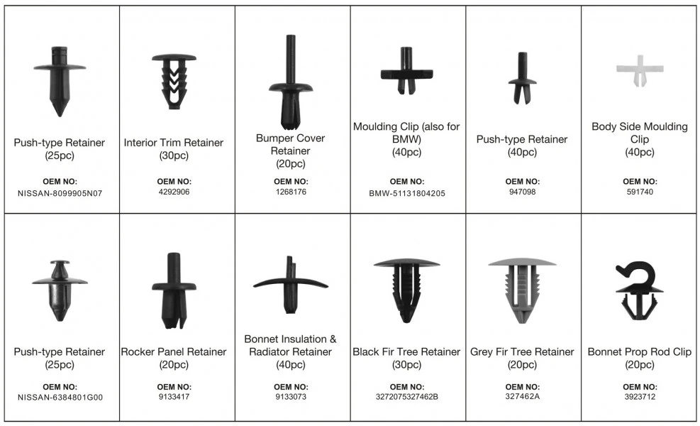 HBM 350 Delige Assortiment Bekleding Clips Voor Volvo 1 HBM 350 Delige Assortiment Bekleding Clips Voor Volvo