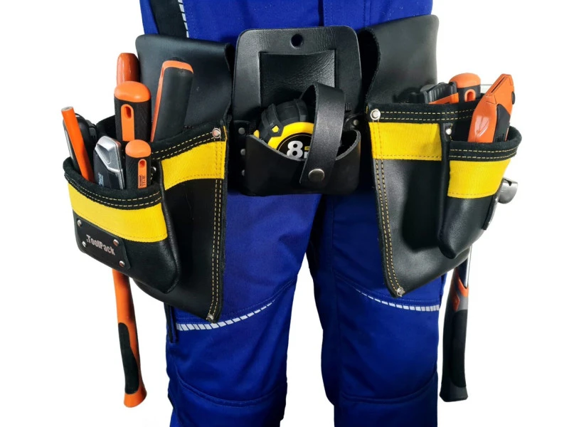 ToolPack Industriële Gereedschapsgordel, 2 Afneembare Holsters, Verstelbare Leren Riem, Metalen Gesp 2 ToolPack Industriële Gereedschapsgordel, 2 Afneembare Holsters, Verstelbare Leren Riem, Metalen Gesp - Afbeelding 2