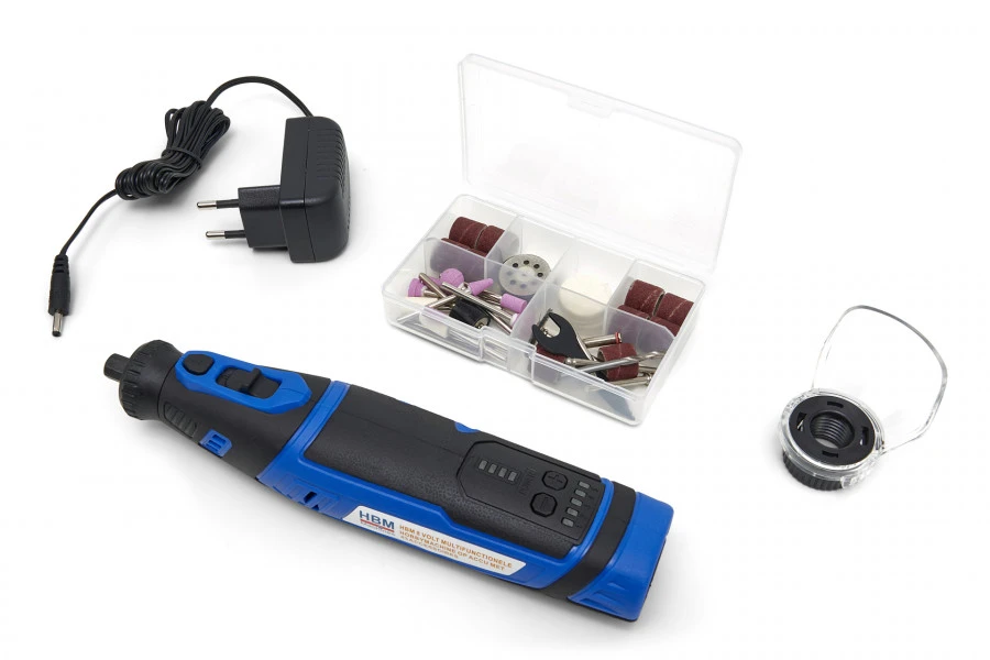 HBM 8 Volt Multifunctionele Hobbymachine Op Accu Met 42 Accessoires 1 HBM 8 Volt Multifunctionele Hobbymachine Op Accu Met 42 Accessoires