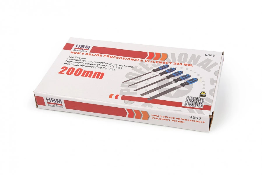 HBM 5 Delige Professionele Vijlenset 200 Mm 2 HBM 5 Delige Professionele Vijlenset 200 Mm - Afbeelding 2
