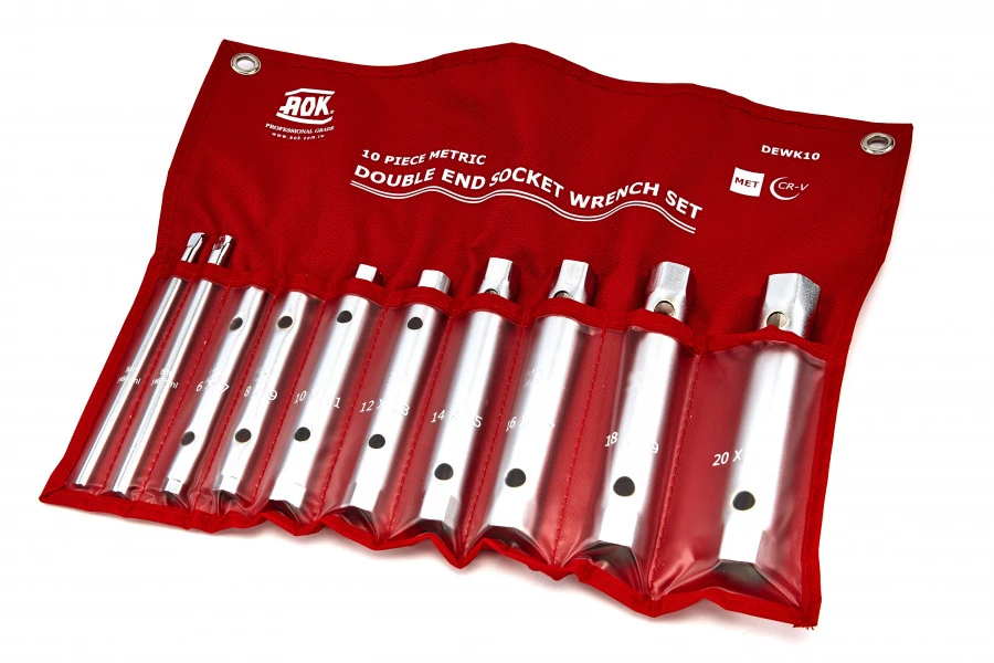 AOK 10 Delige Professionele Pijpsleutelset 1 AOK 10 Delige Professionele Pijpsleutelset