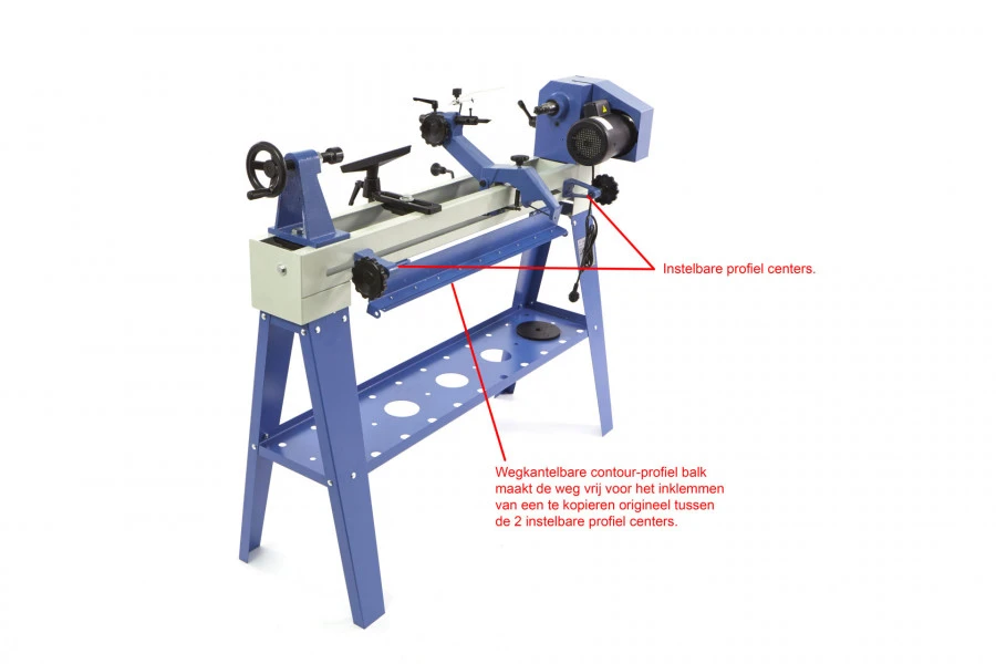 HBM 1100 Variabele Houtdraaibank Met Kopieerinrichting 3 HBM 1100 Variabele Houtdraaibank Met Kopieerinrichting - Afbeelding 3