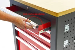 HBM Verrijdbare Gereedschapswagen, Werkbank Met Houten Werkblad 10 Laden, Rood Zwart -Makita winkel hbm 019b.jpg 1200x600 e32d7ebc88