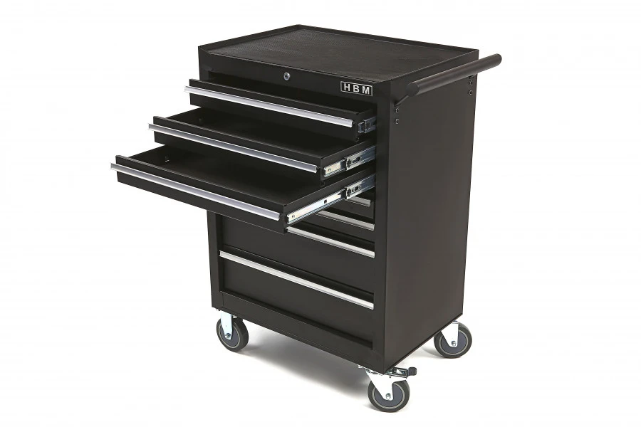 HBM Gereedschapswagen Hoog Met 7 Laden - 68 Cm - Zwart 3 HBM Gereedschapswagen Hoog Met 7 Laden - 68 Cm - Zwart - Afbeelding 3
