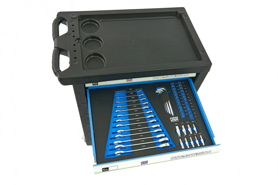 HBM Premium Gevulde Gereedschapswagen - 154 Delig 8 HBM Premium Gevulde Gereedschapswagen - 154 Delig - Afbeelding 8