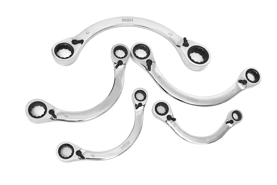 HBM Startersleutelset, Halve Maan Steeksleutelset 5-delig 2 HBM Startersleutelset, Halve Maan Steeksleutelset 5-delig - Afbeelding 2