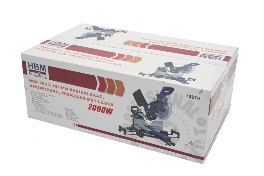 HBM 305 X 108 Mm Radiaalzaag, Afkortzaag, Trekzaag Met Laser 16 HBM 305 X 108 Mm Radiaalzaag, Afkortzaag, Trekzaag Met Laser - Afbeelding 16
