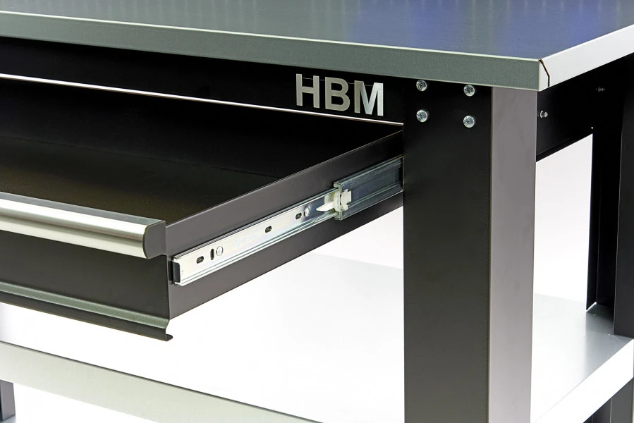 HBM Professionele Stalen 3 Laags Werkbank Met La En Achterwand 137 Cm 4 HBM Professionele Stalen 3 Laags Werkbank Met La En Achterwand 137 Cm - Afbeelding 4