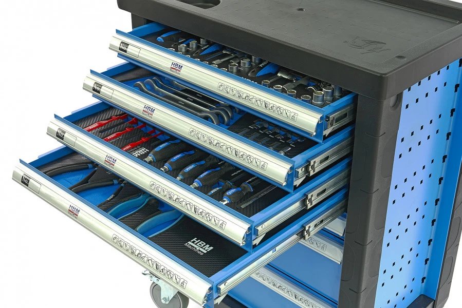 HBM Premium Gevulde Gereedschapswagen - 154 Delig 5 HBM Premium Gevulde Gereedschapswagen - 154 Delig - Afbeelding 5