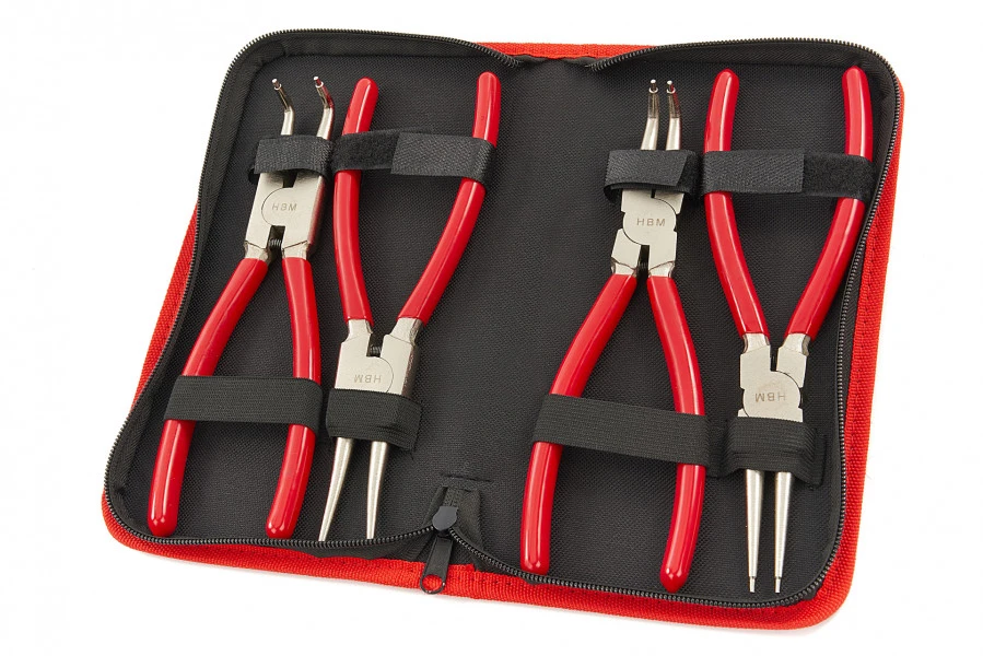 HBM 4 Delige 225 Mm Seegerringtangenset, Borgveertangenset 2 HBM 4 Delige 225 Mm Seegerringtangenset, Borgveertangenset - Afbeelding 2