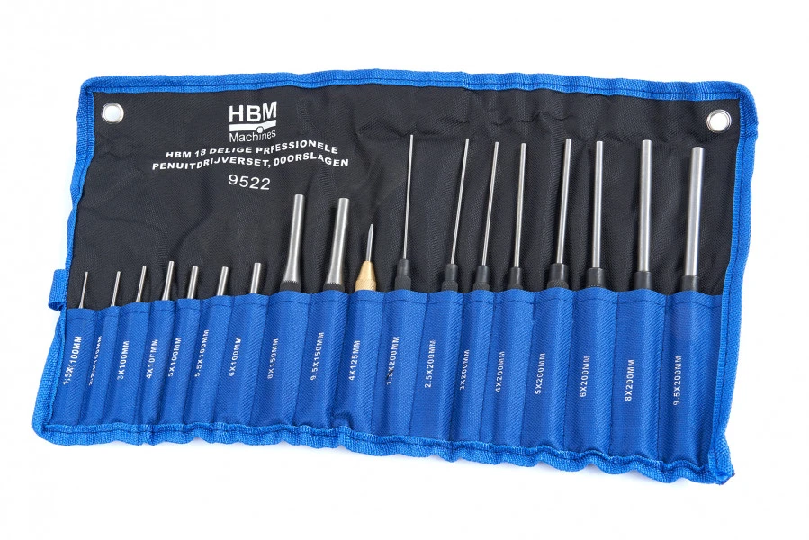 HBM 18 Delige Professionele Penuitdrijverset, Doorslagen 1 HBM 18 Delige Professionele Penuitdrijverset, Doorslagen