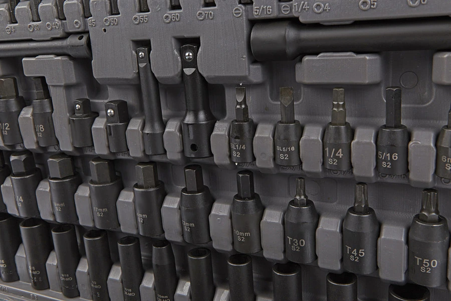 HBM 119 Delige Professionele Krachtdoppenset Metrische En INCH Maten 4 HBM 119 Delige Professionele Krachtdoppenset Metrische En INCH Maten - Afbeelding 4