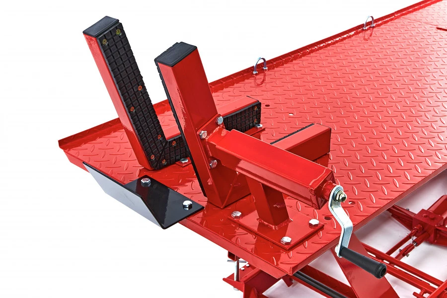 HBM 300 Motorheftafel Hydraulisch Met Luxe Voorwielklem - Rood 5 HBM 300 Motorheftafel Hydraulisch Met Luxe Voorwielklem - Rood - Afbeelding 5