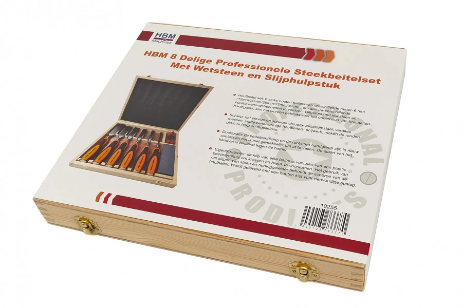 HBM 8 Delige Professionele Steekbeitelset Met Wetsteen En Slijphulpstuk 9 HBM 8 Delige Professionele Steekbeitelset Met Wetsteen En Slijphulpstuk - Afbeelding 9
