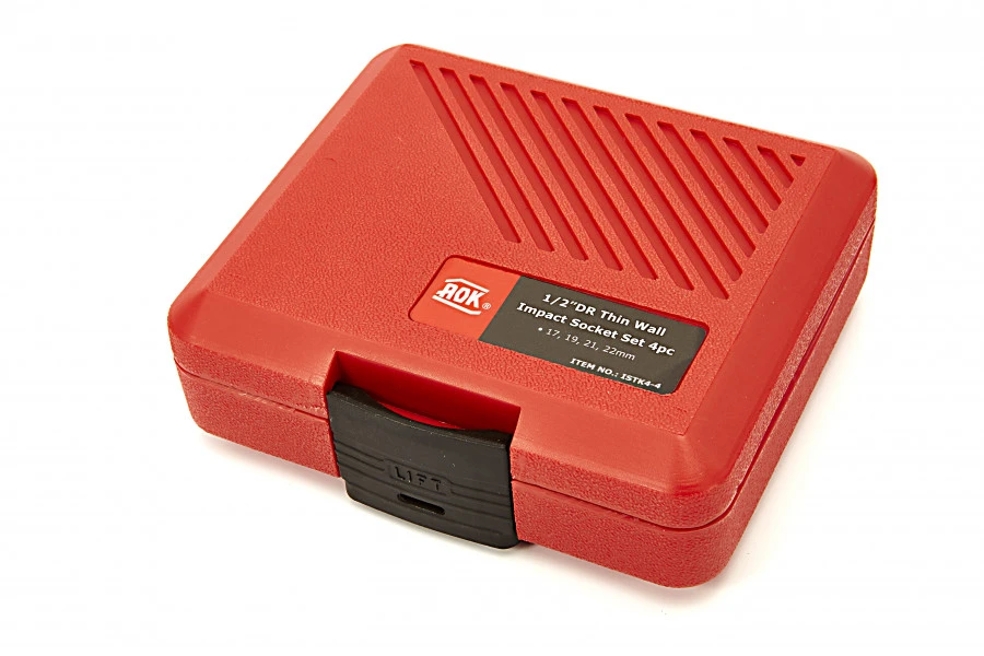 AOK 4 Delige Professionele 1/2" Lange Krachtdoppenset 1 AOK 4 Delige Professionele 1/2" Lange Krachtdoppenset