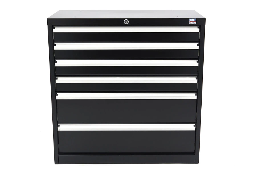 HBM 6 Laden Profi Gereedschapskast 90 X 45 X 90 Cm Zwart 1 HBM 6 Laden Profi Gereedschapskast 90 X 45 X 90 Cm Zwart