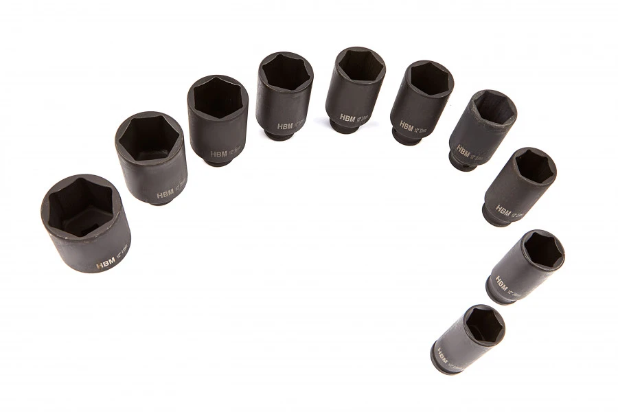 HBM 1/2" Krachtdoppenset Grote Maten 10 Delig 2 HBM 1/2" Krachtdoppenset Grote Maten 10 Delig - Afbeelding 2