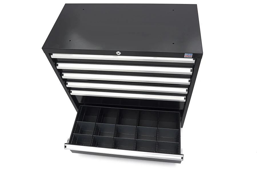 HBM 6 Laden Profi Gereedschapskast 90 X 45 X 90 Cm Zwart 12 HBM 6 Laden Profi Gereedschapskast 90 X 45 X 90 Cm Zwart - Afbeelding 12