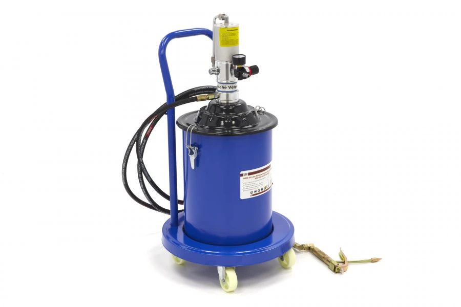 HBM 20 Liter Mobiele Pneumatische Vetpomp 300-400 Bar Persdruk 1 HBM 20 Liter Mobiele Pneumatische Vetpomp 300-400 Bar Persdruk