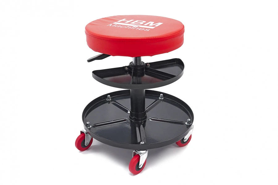 HBM Pneumatisch Stoeltje Met Gereedschapstray 1 HBM Pneumatisch Stoeltje Met Gereedschapstray