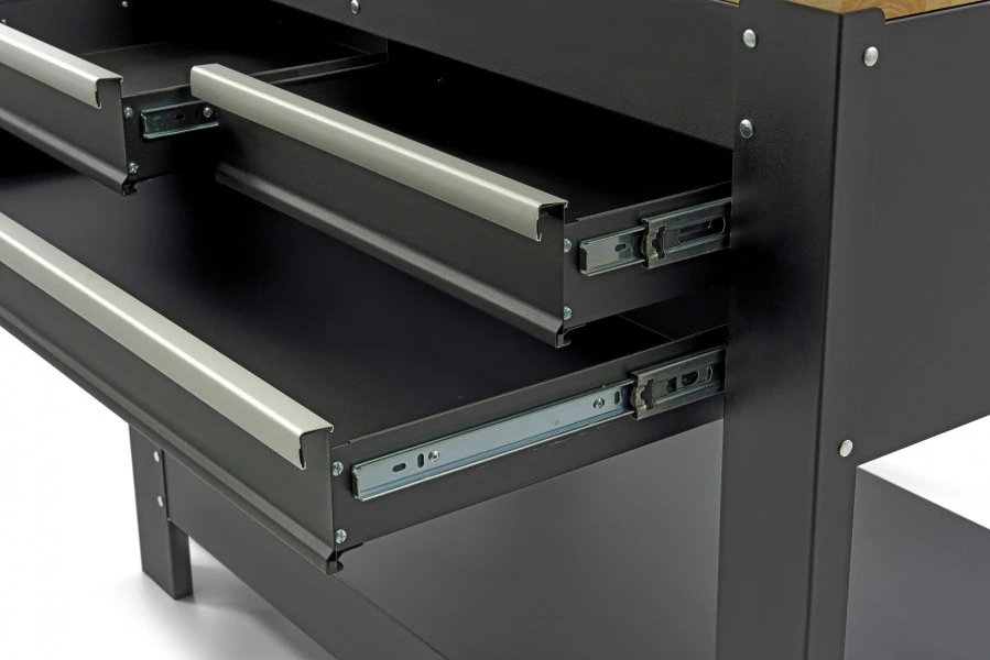 HBM Werkbank Met 3 Laden, Achterwand, LED Verlichting En Stekkerdoos 6 HBM Werkbank Met 3 Laden, Achterwand, LED Verlichting En Stekkerdoos - Afbeelding 6