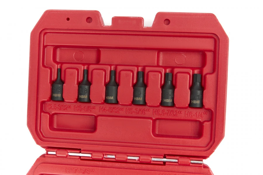 HBM 14 Delige Kracht Inbus Doppenset Inch Maten 2 HBM 14 Delige Kracht Inbus Doppenset Inch Maten - Afbeelding 2
