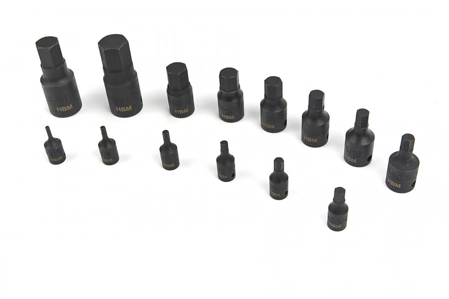 HBM 14 Delige Kracht Inbus Doppenset Inch Maten 4 HBM 14 Delige Kracht Inbus Doppenset Inch Maten - Afbeelding 4