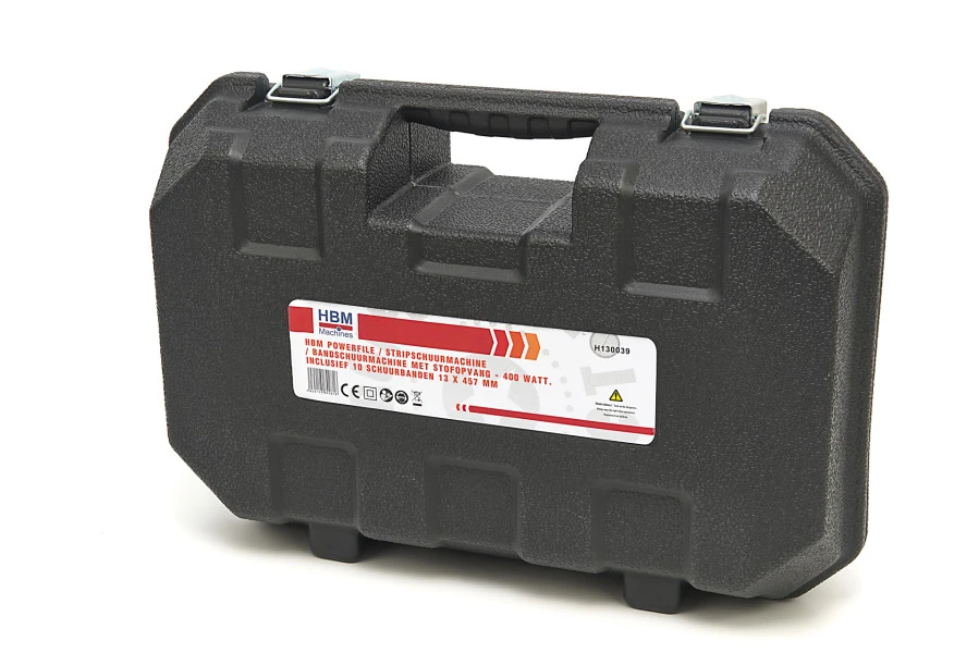 HBM Powerfile / Stripschuurmachine / Bandschuurmachine Met Stofopvang - 400 Watt. Inclusief 10 Schuurbanden 11 HBM Powerfile / Stripschuurmachine / Bandschuurmachine Met Stofopvang - 400 Watt. Inclusief 10 Schuurbanden - Afbeelding 11