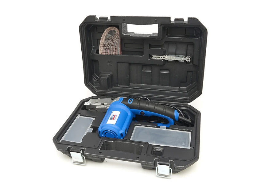 HBM Powerfile / Stripschuurmachine / Bandschuurmachine Met Stofopvang - 400 Watt. Inclusief 10 Schuurbanden 10 HBM Powerfile / Stripschuurmachine / Bandschuurmachine Met Stofopvang - 400 Watt. Inclusief 10 Schuurbanden - Afbeelding 10