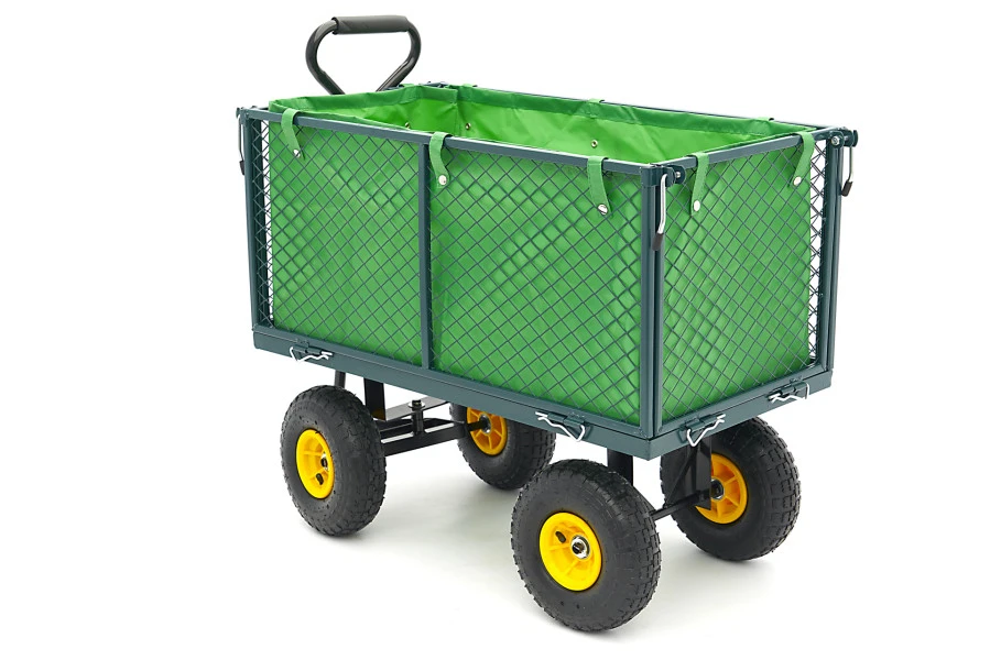HBM 100 Kg Trekkar, Bolderwagen, Tuinkar Met 86 X 46 X 38 Cm Laadbak Inclusief Canvas Zak 1 HBM 100 Kg Trekkar, Bolderwagen, Tuinkar Met 86 X 46 X 38 Cm Laadbak Inclusief Canvas Zak