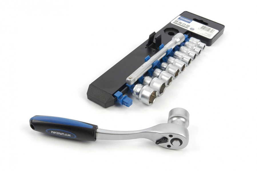 Hyundai 12 Delige Dopsleutel Sets CrV Kunststof Houder 6 Hyundai 12 Delige Dopsleutel Sets CrV Kunststof Houder - Afbeelding 6