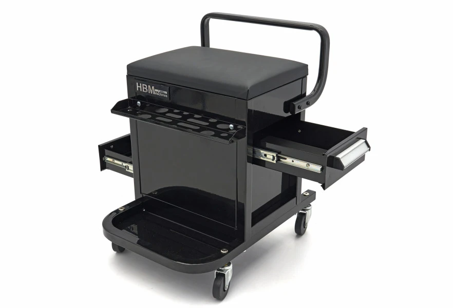 HBM Professionele Verrijdbare Garagestoel, Garagekruk Met 2 Laden 5 HBM Professionele Verrijdbare Garagestoel, Garagekruk Met 2 Laden - Afbeelding 5