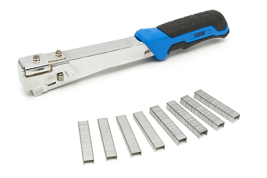 HBM Hamertacker, Slagtacker, Slagnieter Inclusief 400 Nieten 1 HBM Hamertacker, Slagtacker, Slagnieter Inclusief 400 Nieten